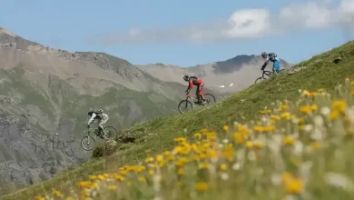 ویدیو دوچرخه سواری کوهستان با دورنمایی از طبیعت بکر