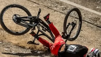 ویدیو سقوط وحشتناک از دوچرخه کوهستان